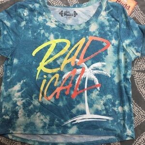 Mudd Girls radical short sleeve crop top Nwt